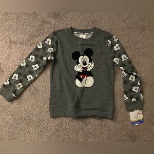 NWT Disney Mickey Mouse Gray Kids Sweatshirt